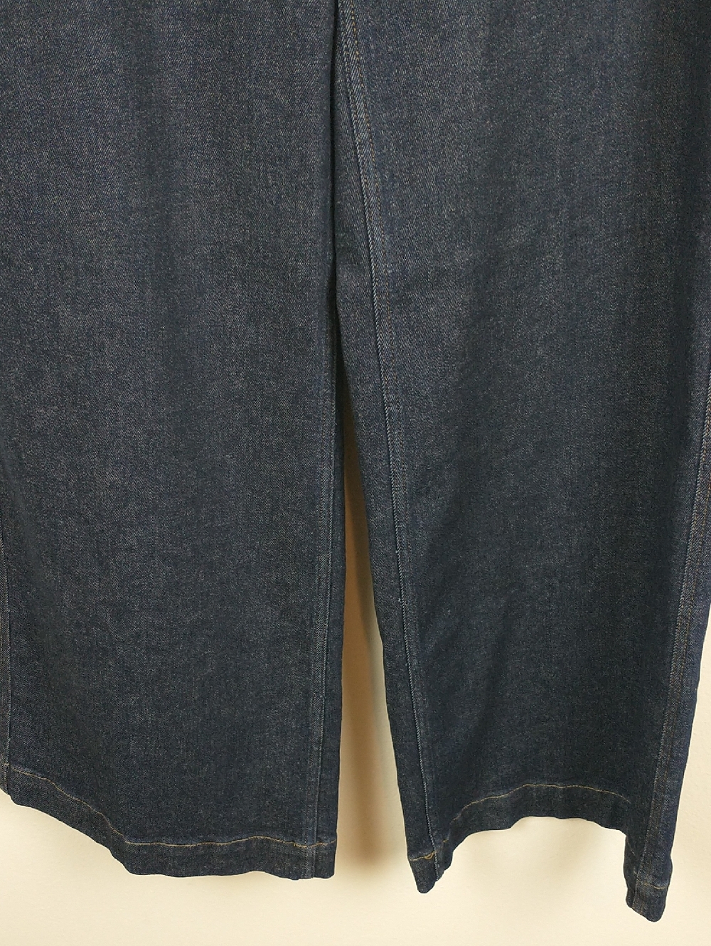 SPANX Wide Leg Jeans Large Raw Indigo Dark Wash - Picture 4 of 14